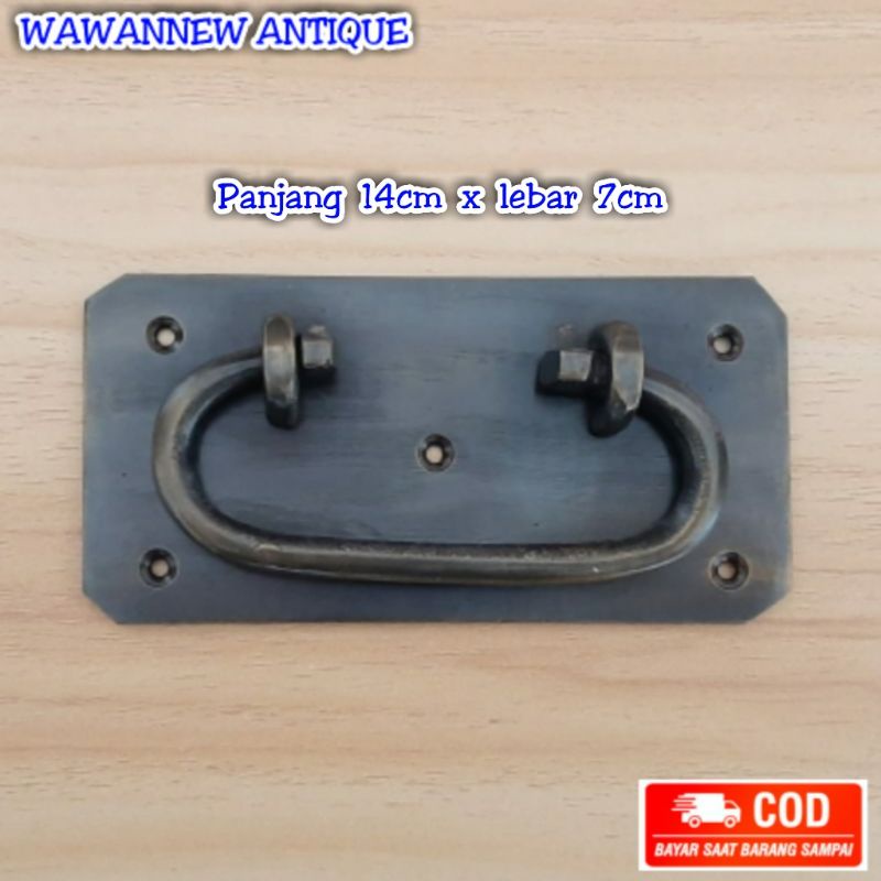 Handle Laci / Gagang Lemari Pintu Peti Box Rumah Antik Murah 14cm / Brass Bail