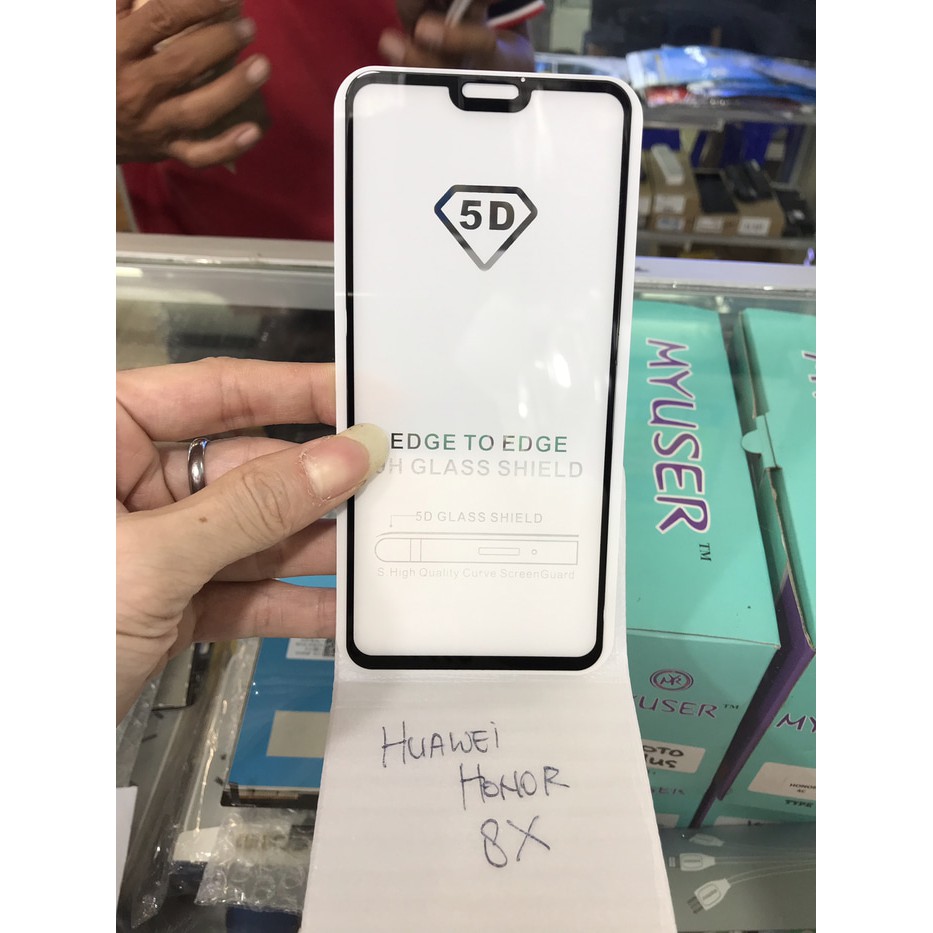 Tempered Glass gorilla full lem 5D aaron tebal huawei honor 8x