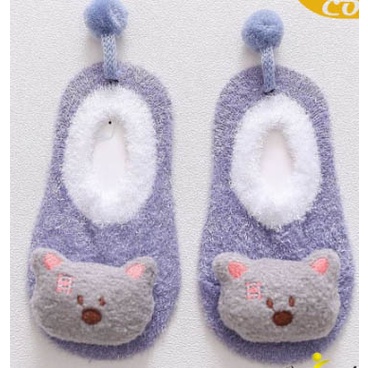 Sepatu Prewalker Kaos Kaki Korea Anak Bayi Kaos Kaki Bulu Lembut Motif Animal Baby Socks