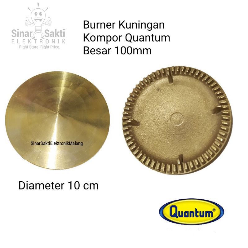 Burner Kompor Quantum Kuningan Besar 100 mm Sparepart Kompor gas quantum