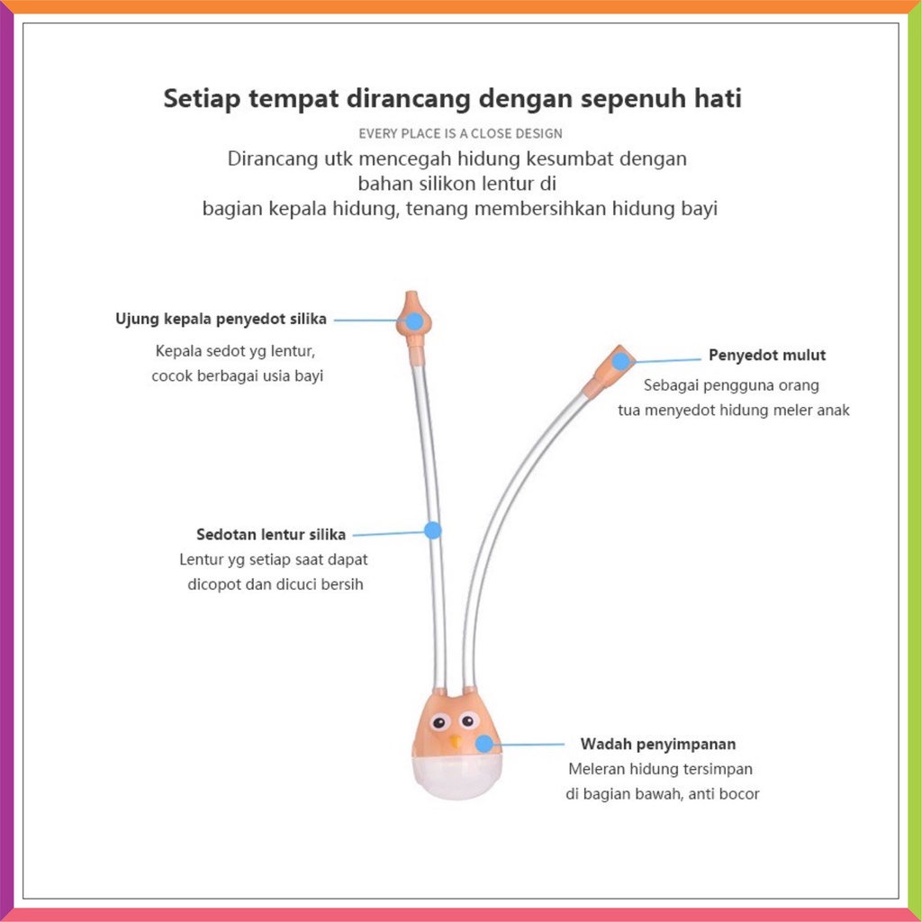 ❤ Fashionbabies ❤ NASSAL ASPIRATOR / ALAT SEDOT INGUS BAYI / PEMBERSIH HIDUNG BAYI KARAKTER MODEL SELANG