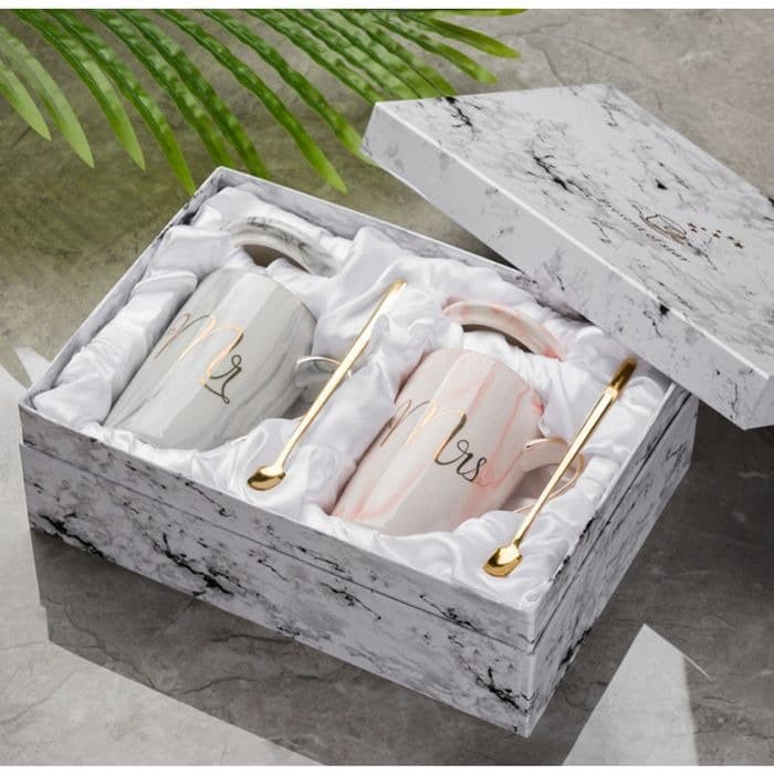 Couple mug Full set wih box,Hadiah souvenir, Gelas cantik