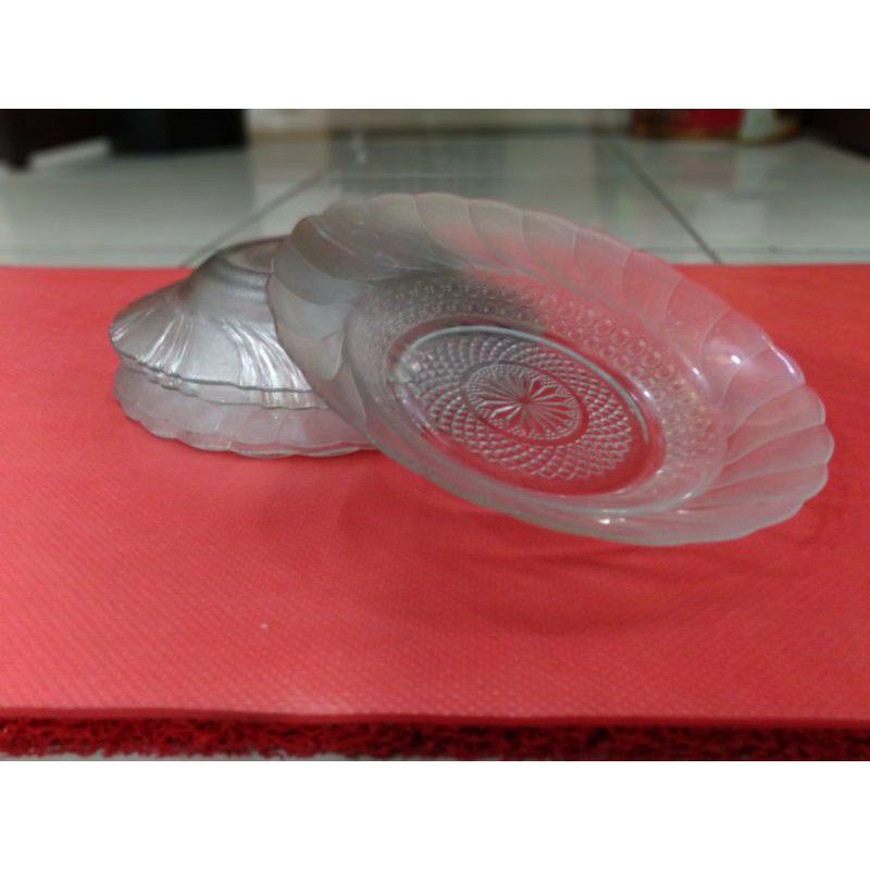 (ISI 6 PCS) Piring makan kaca bening termurah