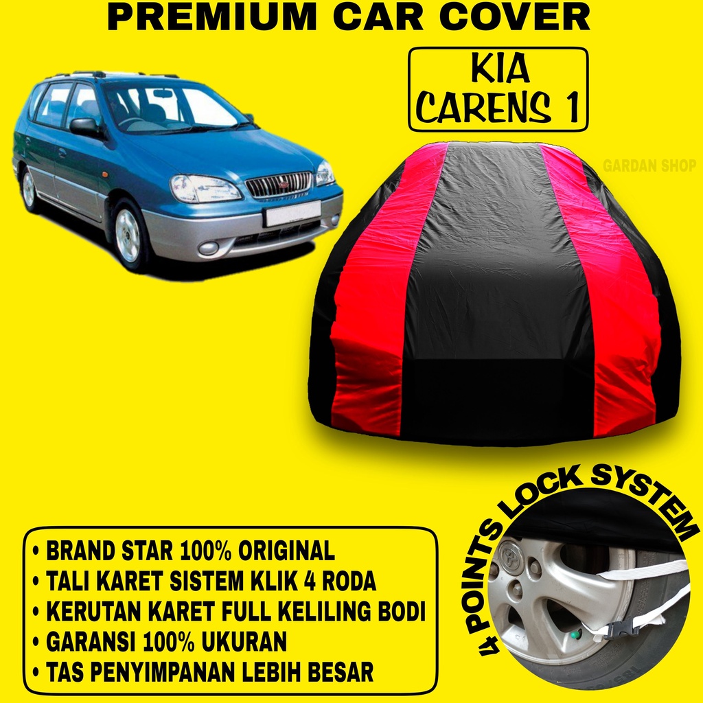 Body Cover KIA CARENS I Sarung Strip MERAH Penutup Pelindung Bodi Mobil Kia Carens 1 Waterproof PREMIUM Cover