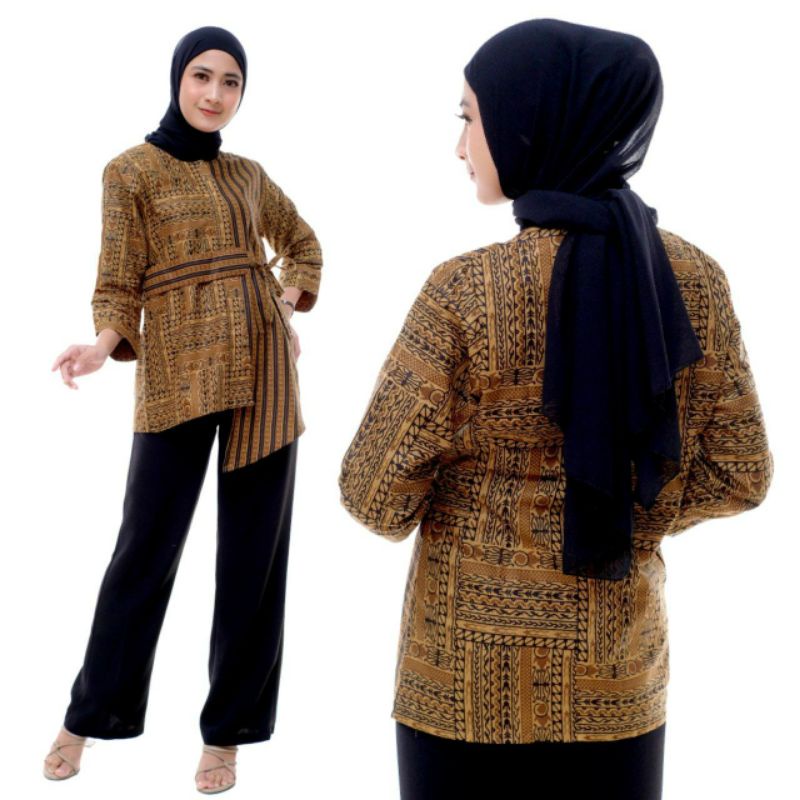 BAJU BATIK WANITA MODERN MONALISA GENES M, L, XL, XXL asli PEKALONGAN