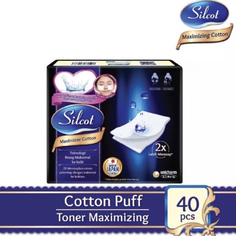 Silcot Maximizer Cotton 40 Pcs Kapas Kecantikan Unicharm