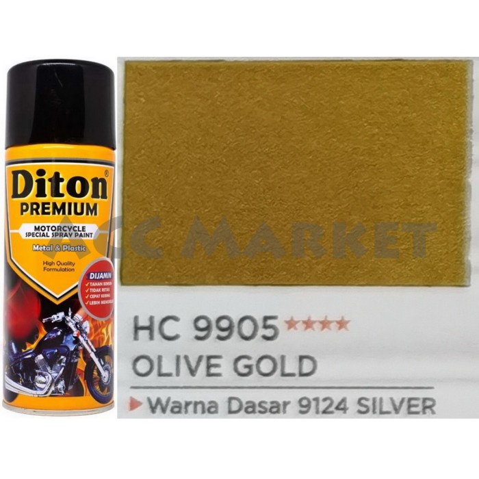 Pilox Diton Premium Pilok Pylox Harley Emas Olive Gold 9905