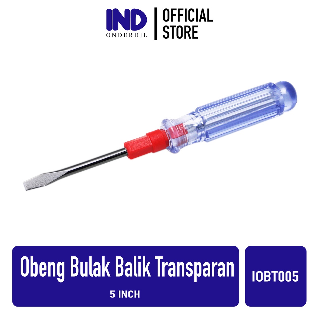 Obeng Transparan-Bening 2 Way Bolak-Bulak Balik-BB 5 Inch Plus-Ples Minus-Mines + -