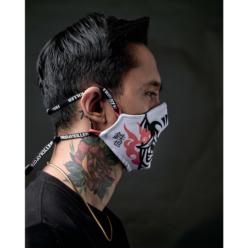 MASKER FRIDAY KILLER | FIRE WOLF WHITE MASK