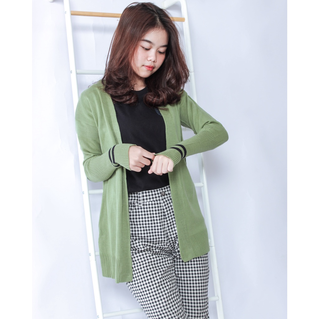 ZAHRA - Cardigan Wanita Rajut Halus Long Cardigan PRAYA Cardy Oversize