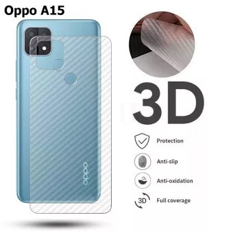 GARSKIN Sticker Carbon OPPO A15 Skin Carbon Transparan Fiber Protection Back Sticker Carbon