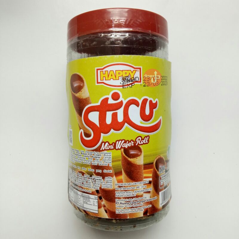 

Stico Mini Wafer Roll Cokelat Coklat Pack Isi 3 pcs * 33 gram