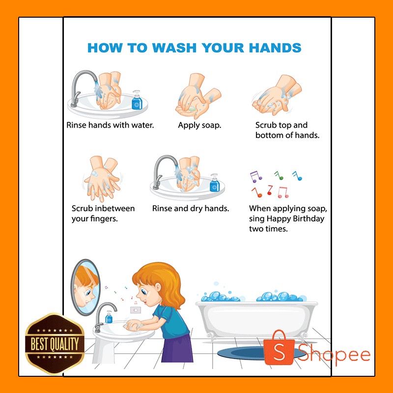 Poster Covid 19 Cara Mencuci Tangan murah