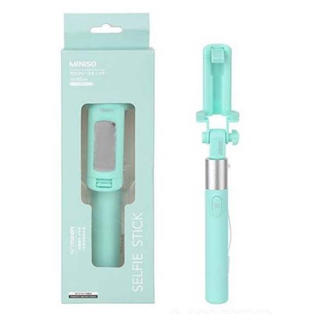 Miniso selfie stick Tongsis warna Mint