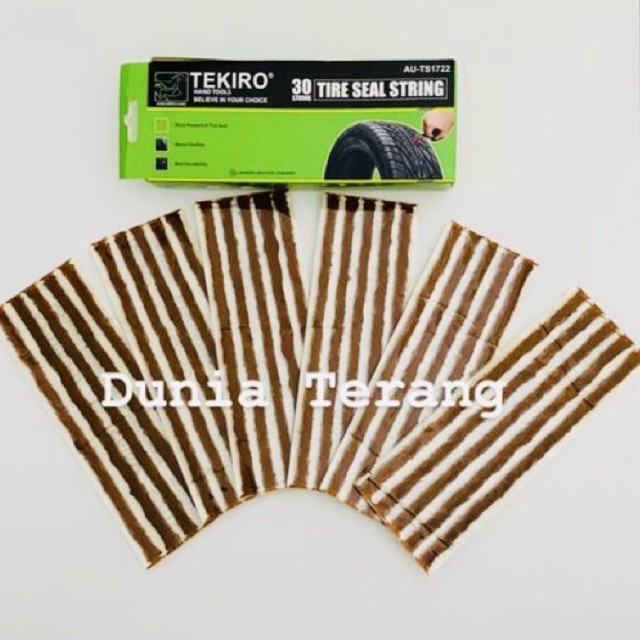 Karet Tambal Ban Tubeless TEKIRO isi 5 bj Refill Isi Ulang Cacing Lem Karet Tubles Tire Seal String