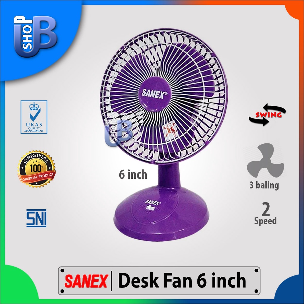 KIPAS ANGIN MEJA KECIL SANEX 6 INCH DESK FAN SANEX 6 INCH