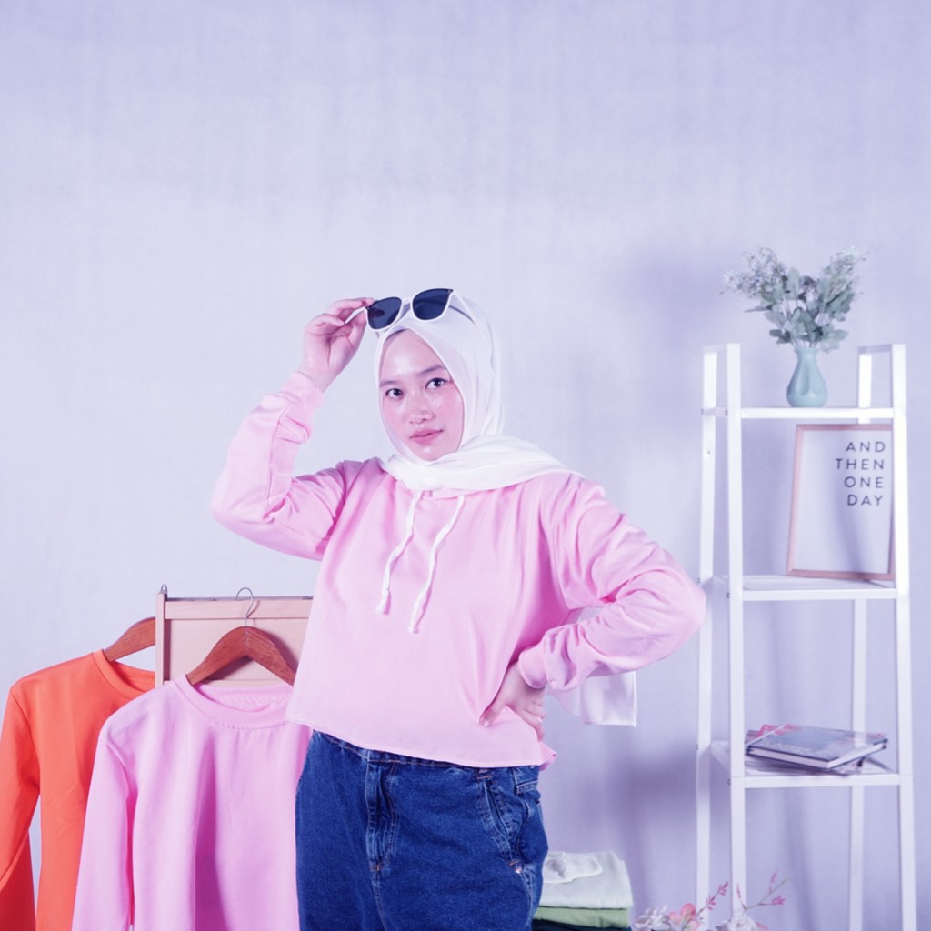 HOODIE CROOP OVERSIZED II HOODIE TRENDING 20 WARNA #HC