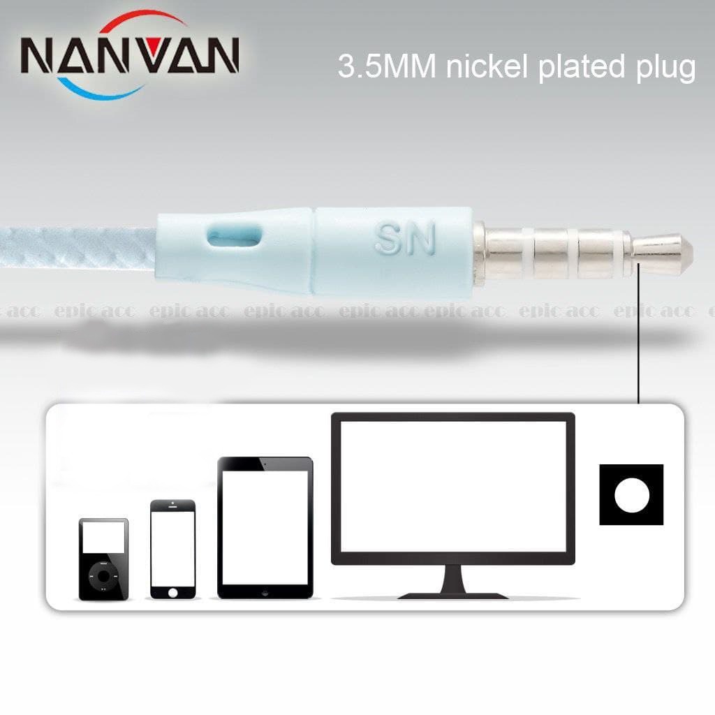 [RO ACC]  NANVAN STEREO HEADSET MUSIC EARPHONE JACK 3.5MM NEW 2021