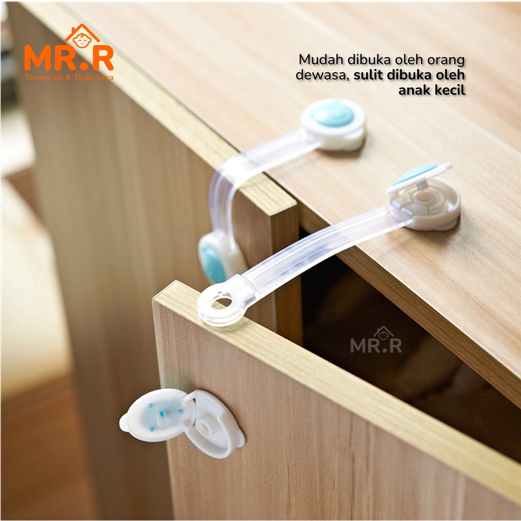 Pengaman  Laci Lemari Pintu Kunci Kulkas Pengaman Anak Bayi Safety Lock Baby Kids