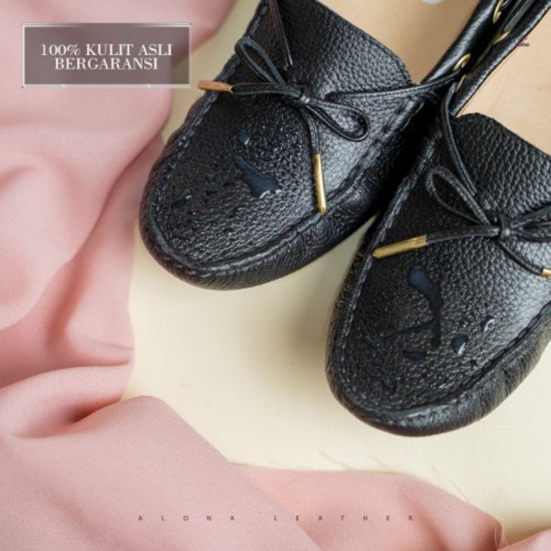 Sepatu wanita sepatu kulit asli Alona genie shoes new branded