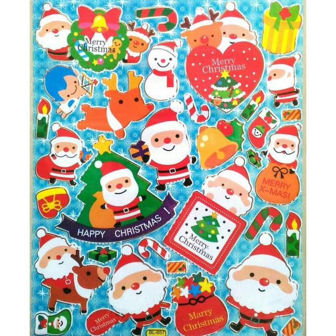 

(READY COD) Sticker Stiker Anak Natal Christmas Sinterklas BERGARANSI
