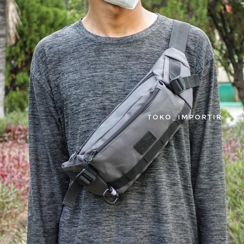 Waistbag Quiksilver Import Waterproof Mirror Ori Tas Pria Anti Air