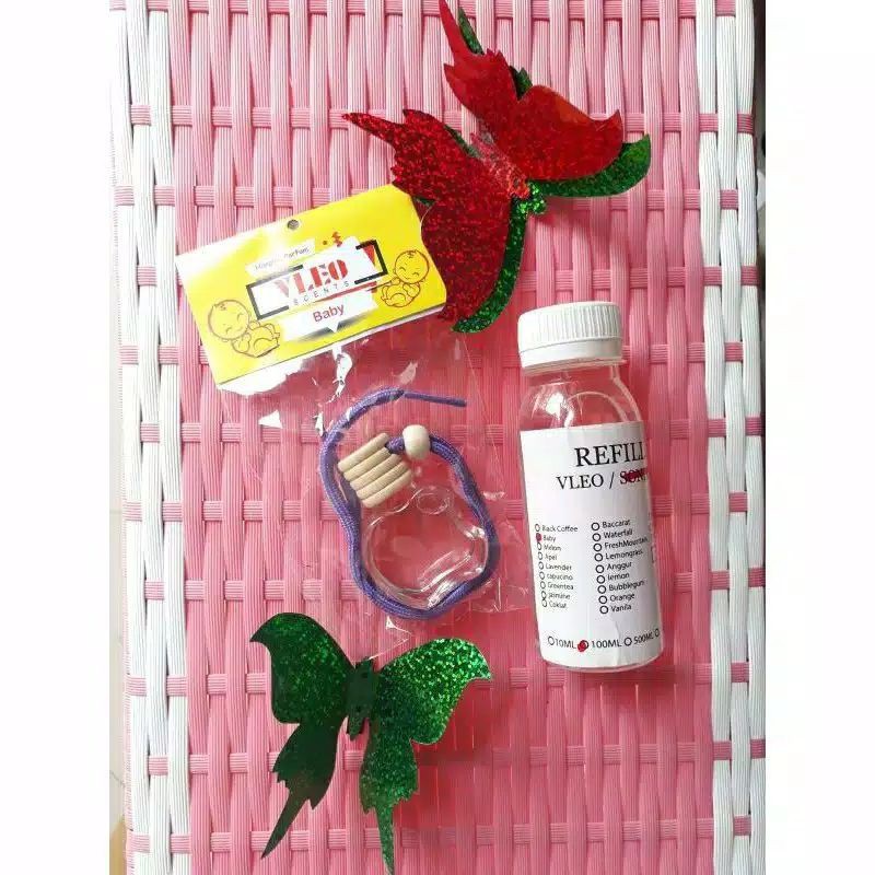 PAKET HEMAT PARFUM MOBIL VLEO +REFILL 100ML Aroma Baby