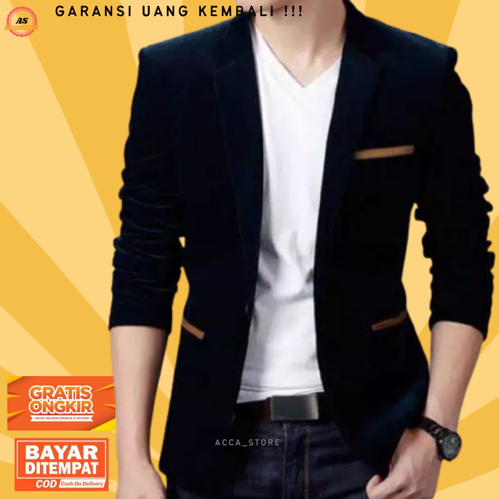 JAS FORMAL PRIA BLEZER PRIA BLAZER KOREA JAS PENGANTIN JAS HITAM
