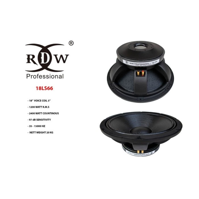Komponen Componen Speaker RDW 18 Inch 18LS66 18 LS 66 Original