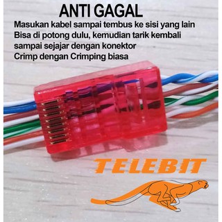 Jual Konektor Rj Connector Rj Easy Crimp Anti Gagal Cat E Harga