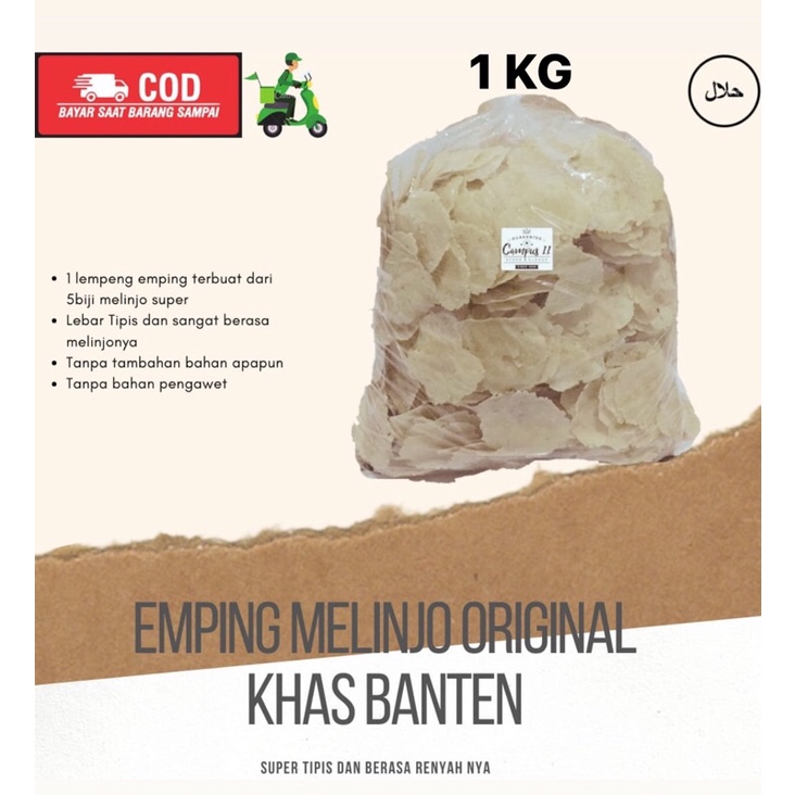 EMPING MELINJO 1 KG MENTAH (KHAS BANTEN MENES)