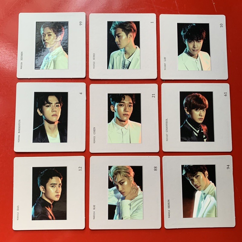 EXO exordium mount card goods (xiumin suho lay baekhyun chen chanyeol d.o kai sehun) rare photocard