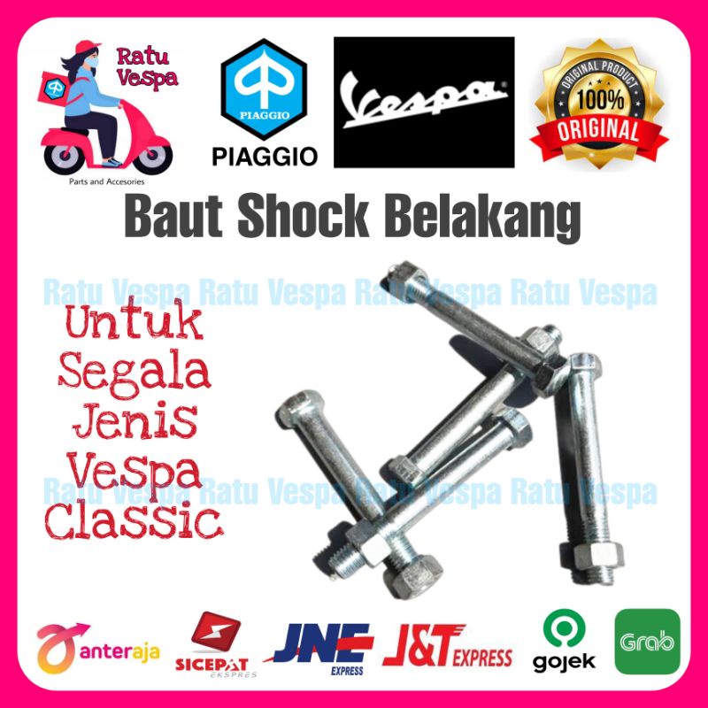 Baut AS Shock Belakang bagian Bawah Vespa