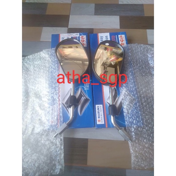 kaca spion gagang crom suzuki smash,shogun 125,spin ori sgp