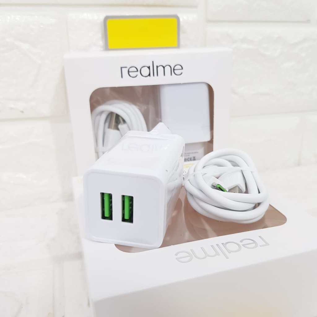 Charger Realme VOOC Fast Charging 2 ampere 2 usb plug [import]