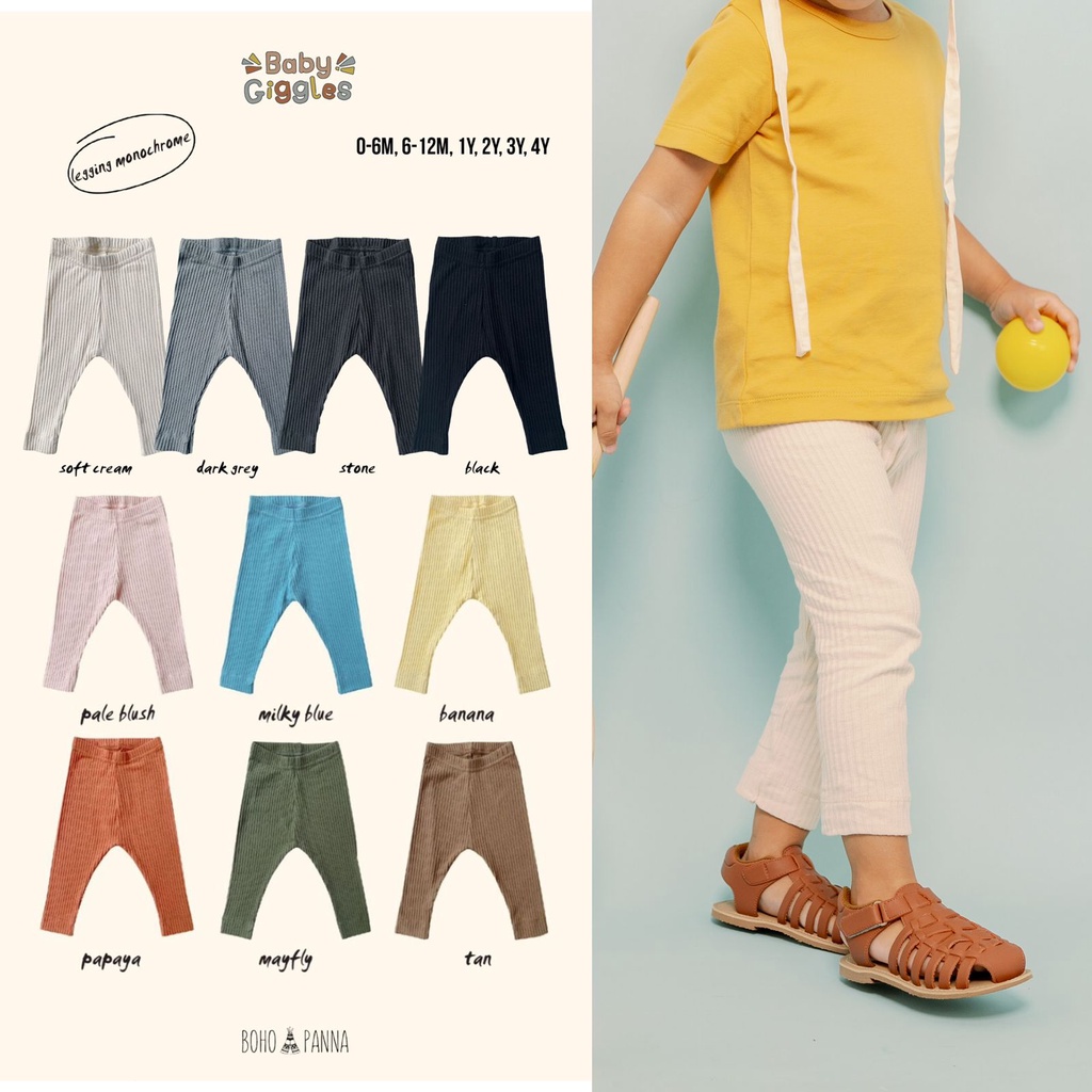 Bohopanna - Legging Reeb Bayi &amp; Anak / Unisex Usia 3 - 10 TAHUN