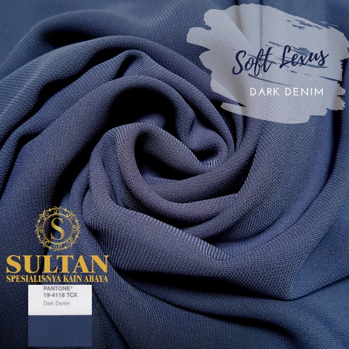 TERBARU     50CM SOFT LEXUS DARK DENIM KAIN SULTAN