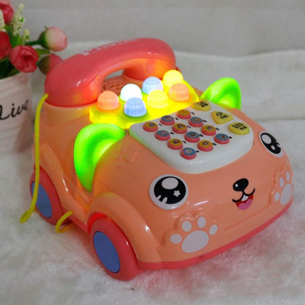 [MS]Mainan Mobil Telp Edukasi Anak Berlampu Dan Music / Early Education Telephone