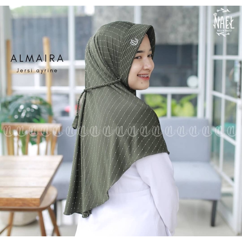 HIJAB ORI NAEL ALMAIRA/jilbab instan jersey/kerudung instan