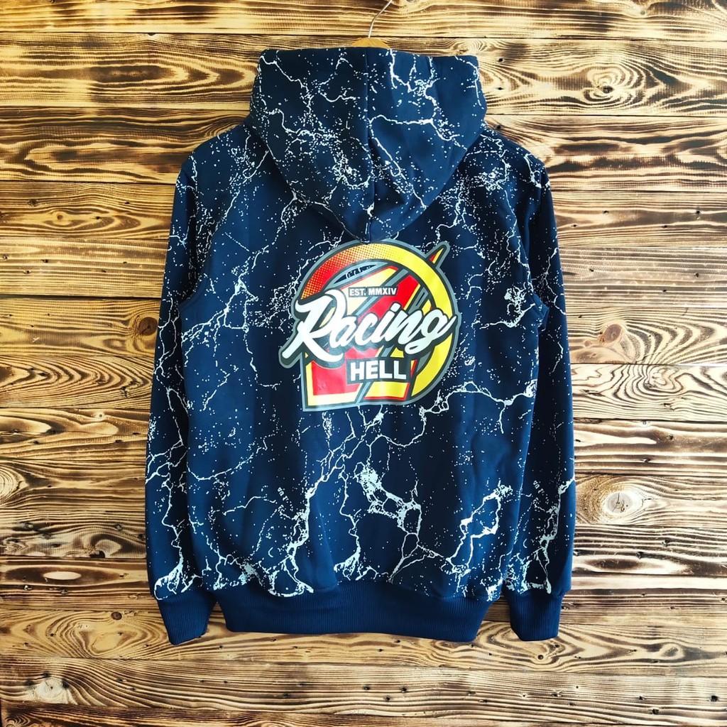 JAKET RACING HELL/JAKET MOTOR/SWEATER RACING HELL PULL PRINT/TEBAL MURAH