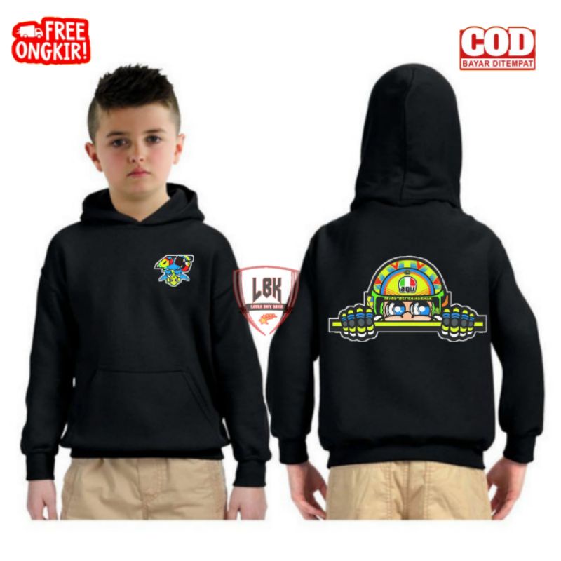 JAKET SWEATER HOODIE ANAK VALENTINO ROSSI