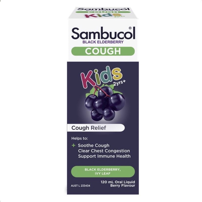 Sambucol Kids Cough Liquid / Kids Cold &amp; Flu Relief 120ml (Exp 02/2025)