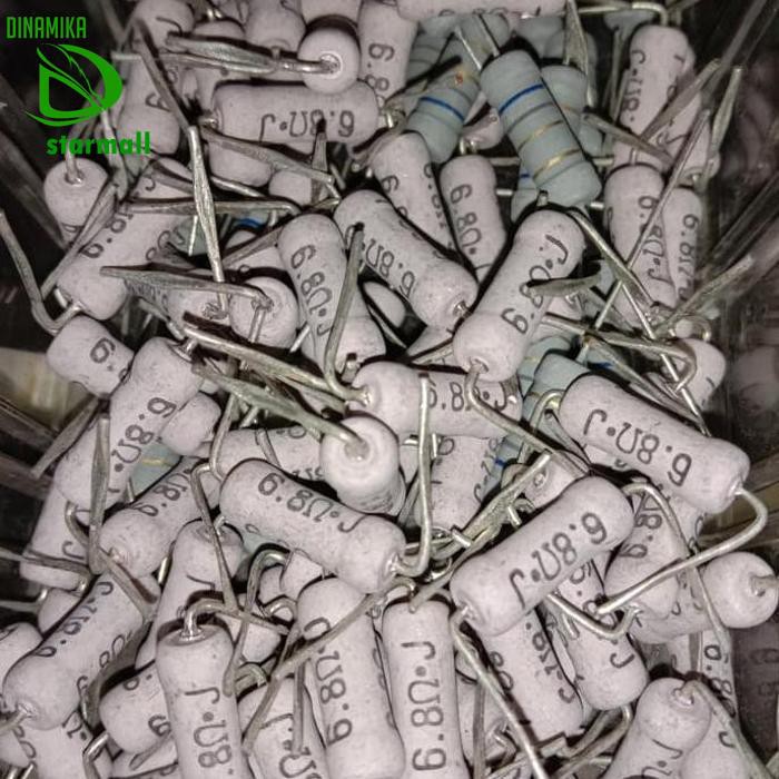 Resistor 6.8 Ohm 6R8 6.8Ohm 2Watt 2 Watt Toleransi 5% Pcmelebik54