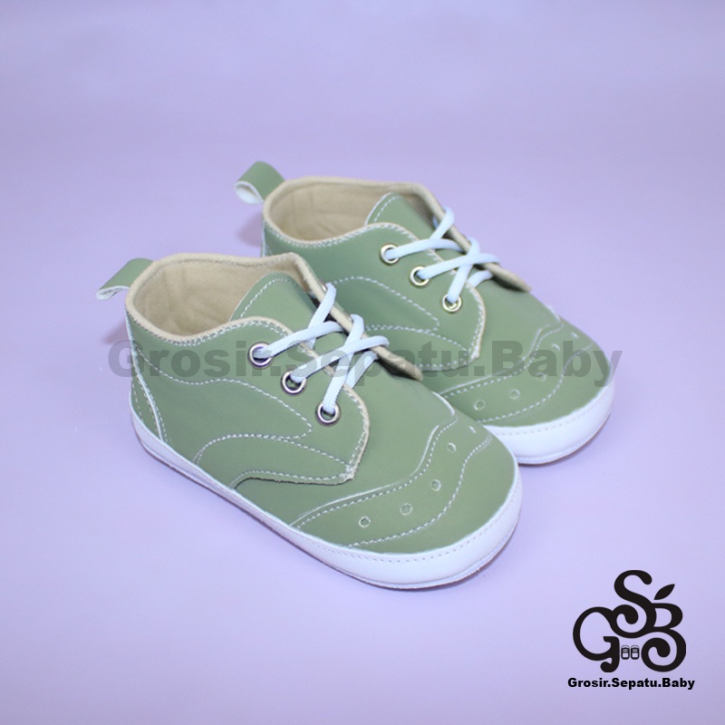 Prewalker - Sepatu Bayi - Baby Shoes | 2-12 bulan | casual BRAGA HIJAU polos ringan &amp; fleksibel