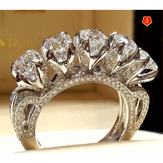 [Ready Stock]Creative Moissanite Ring S925 Silver