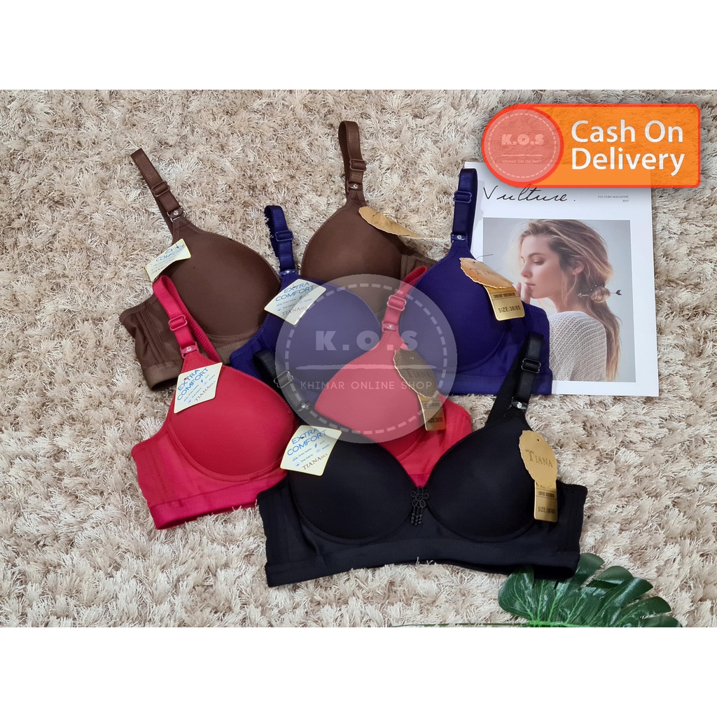 Bra bh import polos busa tipis size 38-42