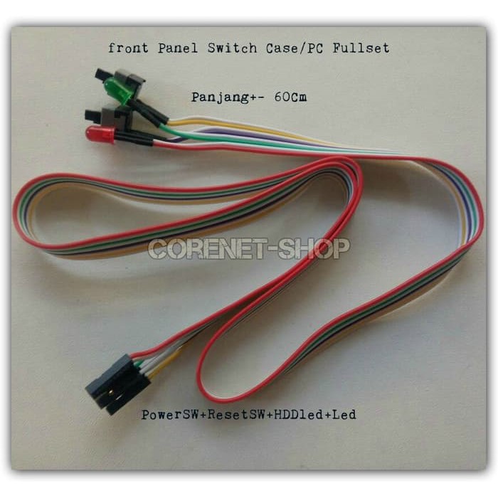 Kabel Front Panel Power Switch Saklar Casing Untuk PC