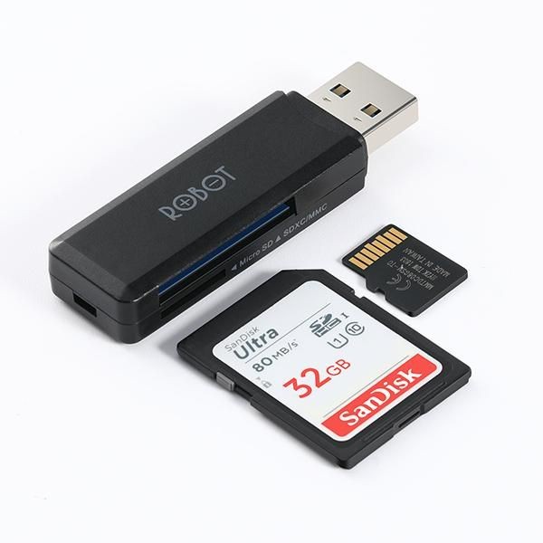 ROBOT CR102 Card Reader 2in1 Micro TF SD USB3.0