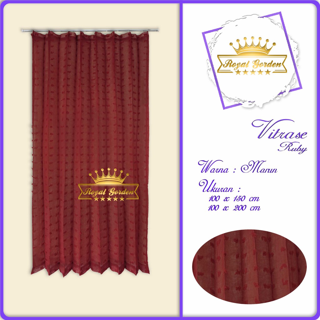 ROYAL GORDEN VITRASE BORDIR IMPORT RUBY