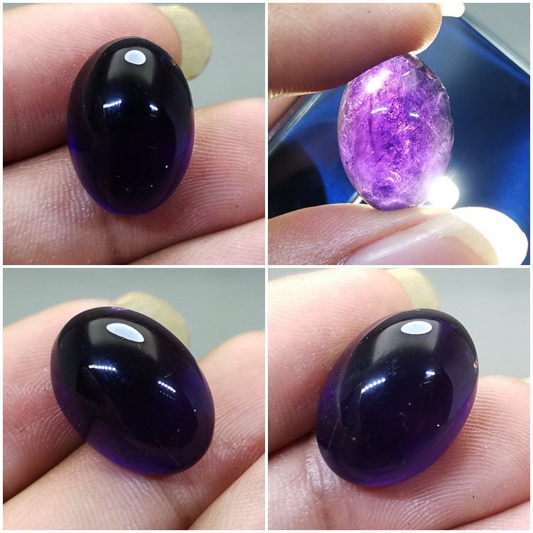 Batu Akik Kecubung Wulung Tembus Ungu Original Bagus Kode R152